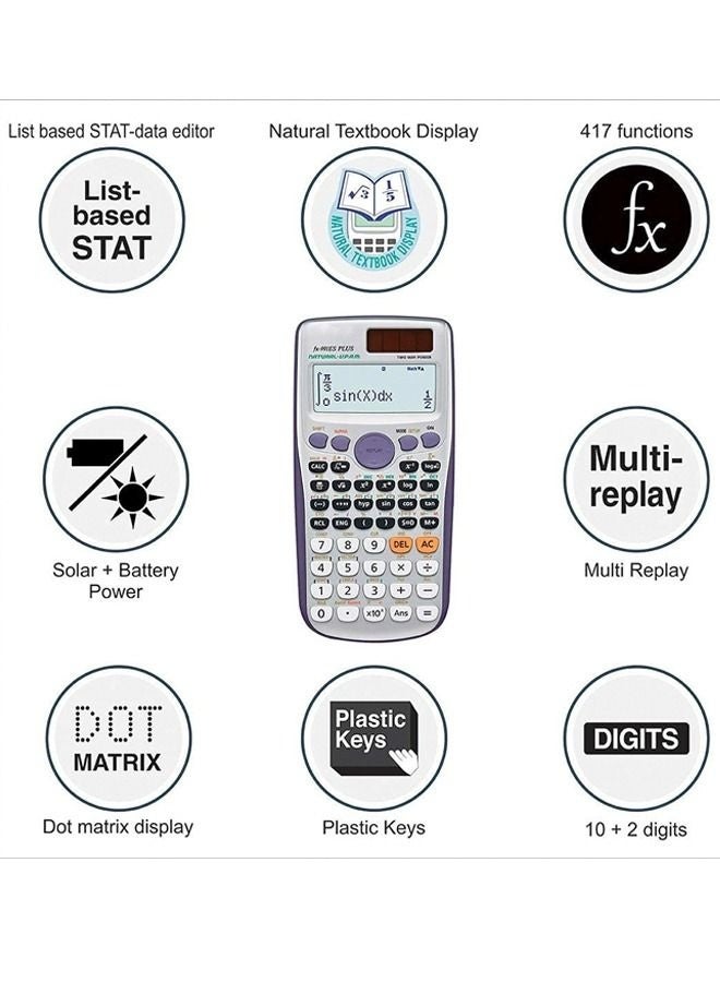 FX-991ES Plus Dot Matrix Scientific Calculator Silver - Image 3
